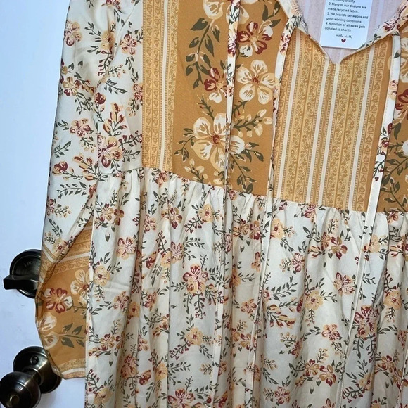 WOMEN’S LONG SLEEVE TOP FLORAL PRINT LIGHTWEIGHT SIZE LARGE - Picture 12 of 12